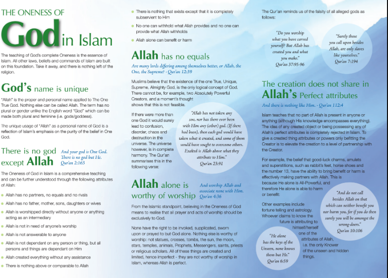 The Oneness of God in Islam (2-2)